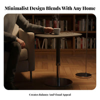 Italian Design Rotating raiseTop circular table Height-Adjustable Nightstand Multi-Functional Indoor Furniture Space-Saving for Apartment Dwellers, Residents, Adults, Living Room, Small areas, Home Office, Reception Area