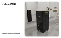Rolling Salon Cart with Drawers Multi-Drawer Stylist Trolley on Wheels Hair Salon Trolley Large Capacity Stylist Tool Cabinet