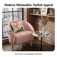 Minimalist Design Upholstered Tub Armchair Ergonomic Backrest Lounge Chair High-Density Cushion Loveseat Easy to Clean for Business Owners, Interior Designers, Reception Area, Balcony, Home Office, Living Room
