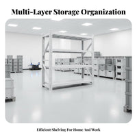 High Load Capacity Warehouse Storage Shelf Thickened Steel Heavy Duty Storage Rack Sturdy Construction Heavy Duty Shelving Unit Stable Structure for Storeroom, Basement