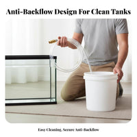 Fish Tank Gravel Cleaner Jiggle Suction Tube Versatile Self-Priming Shaker Hose for DIY Enthusiasts, Car Owners, Home, Garage