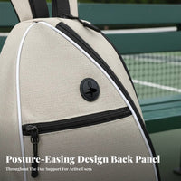 Racket Shoulder Backpack Large Capacity Crossbody Racket Bag Crossbody Racket Bag Sturdy Oxford Material Adaptable Racket