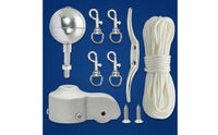 Flagpole Hardware Set Spherical Top Ornament   Rope Kit Smooth Pulley