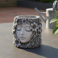Flower Face Pot Easy to Clean Facial Planter Crafted Aesthetic Planter for Patio, Balcony