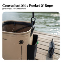 Foldable Fishing Bucket Wear-Resistant Folding Fishing Bucket Versatile Foldable EVA Pail for Fishermen