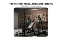 Heavy-Duty Steel Construction Foldable Weight Bench with Rack Space Saving Design Power Rack with Lat Pulldown All-in-Single Power Frame for Weightlifters, Bodybuilders