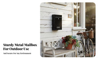 Wall-Mounted Mailbox Lockable Wall Mounted Mailbox Locking Mail Box Includes 2 Locking Mechanisms Locking Letterbox