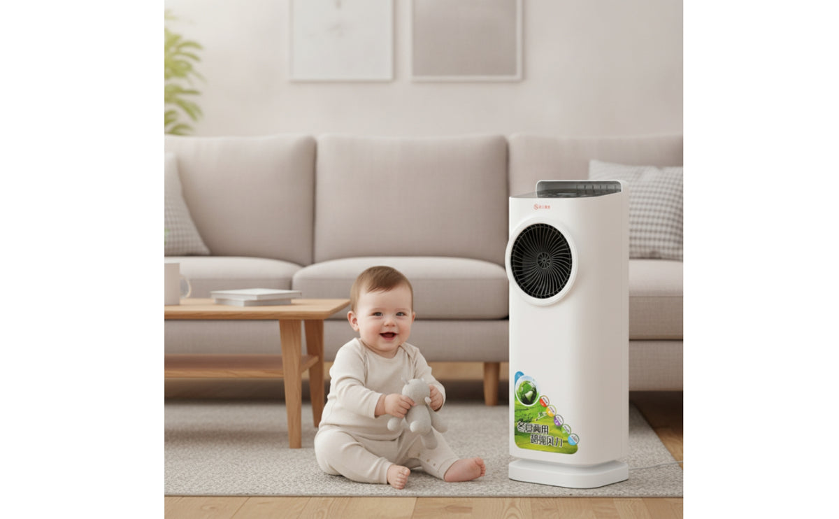 Bladeless Heater Fan Multi-Season Space Heater with Remote Fast Heating Bladeless Column Fan for Office