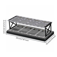 1:64 Parking Lot Display Sturdy Double Layer Car Display Rack Dust-Resistant Miniature Car Garage Shelf for Desk