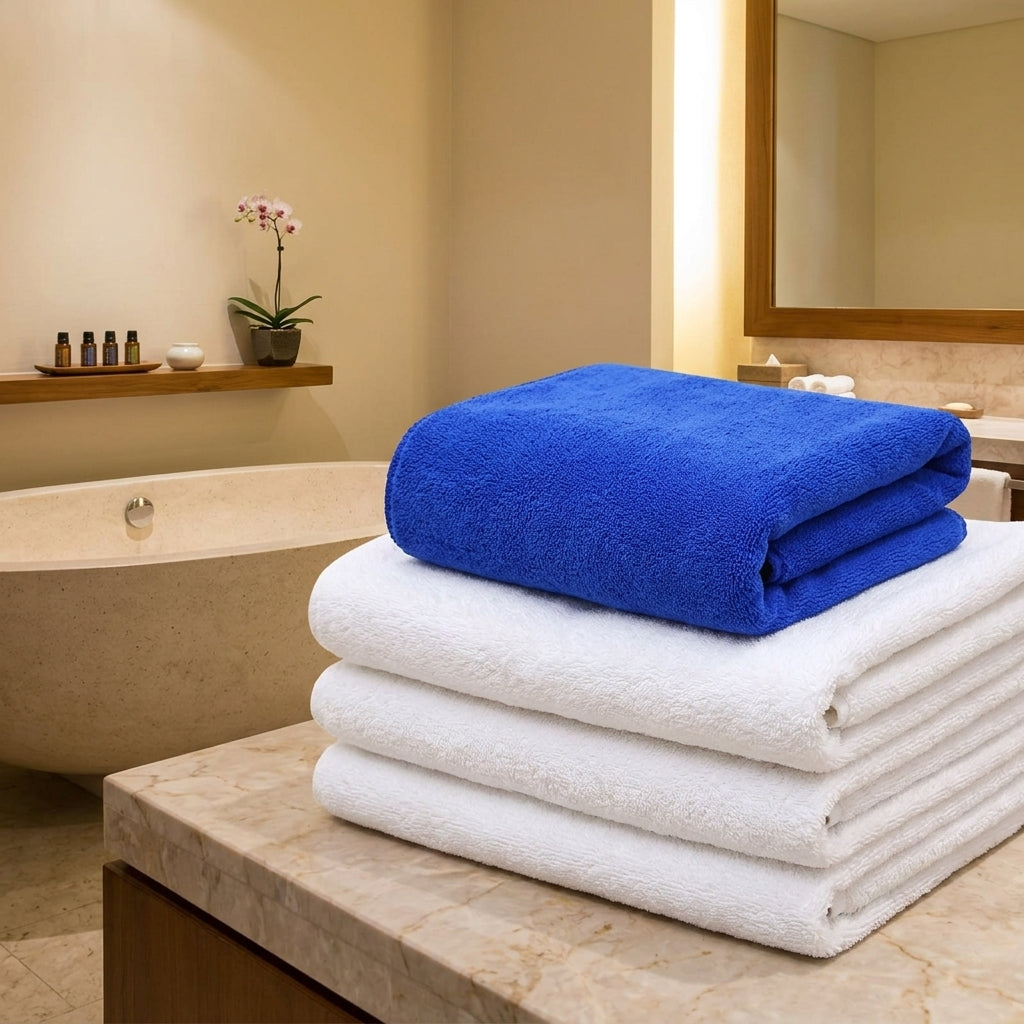Space-saving Microfibre Cloth and Microfibre Towel, 30x60cm 400g Reusable Space-saving Towel, for Car Drying, Bathing and General Household Cleaning