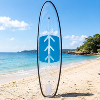 Clear Polycarbonate Paddle Board 295cm All Around SUP for Coastal Waters & Lakes