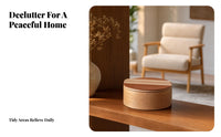 Home Organizer Round Wood Storage Box Vintage Style Solid Wood Storage Box Lifting Strip