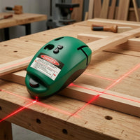 Compact Square Laser with Bubble Vials Portable 90-Degree Laser Level Accurate Tool for Tilers, DIYers, Woodworkers, Tile Installation, Squaring, Woodworking