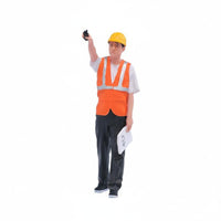 1/18 Construction Worker Figurine high Detailed Hand-Painted Builder Figure Realistic Poses Diorama Accessory for Dioramas