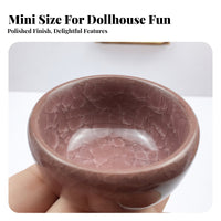 Realistic Intricacy Miniature Ceramic Bowl Decorative Miniature Glass Bowl Exquisite Intricacy S for Adults, Pretend Play, Miniature Scene S