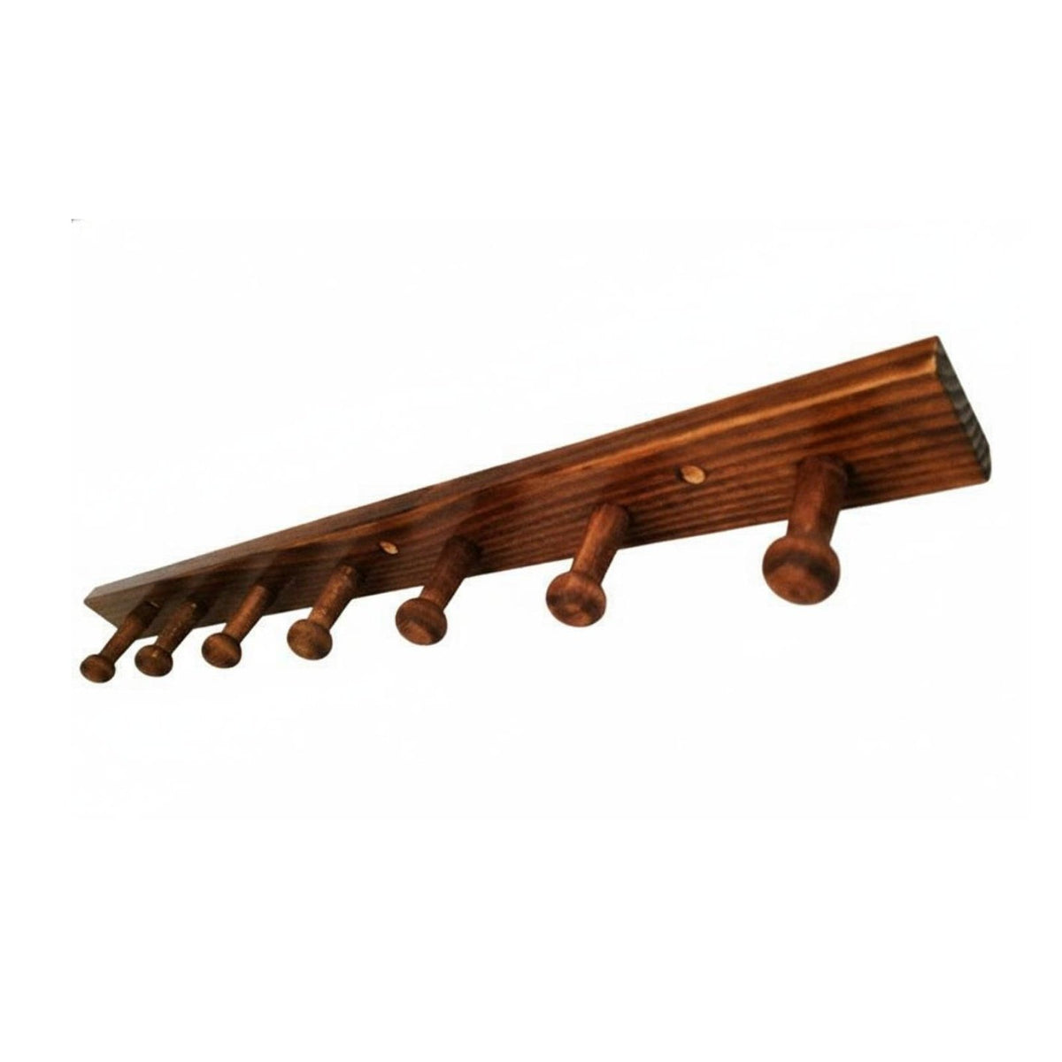 hanger rack with Shelf Walnut Finish surface surfacemounted Rack with pegs Decorative