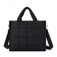 Puffer Tote Bag Adjustable Quilted Tote Bag Puffer Purse Detachable Versatile for Travelers, Everyday Use, Travel
