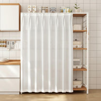 particle barrierproof track system particle barrier Screen Clutter Hiding Cabinet Curtain effortless Gliding Shelf screenDrill Installation for Renters, property owners, Students, Kitchen, Bedroom, Living Room, Bathroom