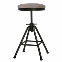 Industrial Aesthetic Adjustable Pedestal Stool Retro Design Adjustable Tripod Seat Stable Base Counter-Height Seating Easy Assembly for Bar Owners, Interior Designers, Homeowners, Studio, Cafe, Kitchen, Dining Area