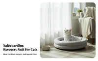 Four-Legged Coverage Cat Recovery Suit E-Collar Substitute Cat Neuter Single Sie Breathable for Weaning, Indoors, Home