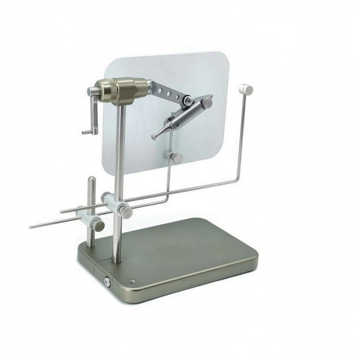 Fly Tying Bench Vise Translucent Backing Board Rotary Fly Tying Vise Metal Body Clamp Stand