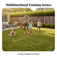 Enhances Balance & Coordination Agility Ladder Portable Agility Ladder and Hurdles Set Easy Setup Adjustable Training Hurdles Lightweight for Children, Athletes, Coaches, Outdoor, Gym