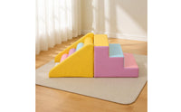PU Leather Cover Climbing Ladder Combination Padded Foam Climbing Ladder Rounded Edges Early-Learning for Children