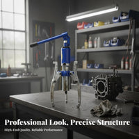 Heavy-Duty 3-Jaw Bearing Puller Multi-Functional Hydraulic Gear Puller Vertical and Horizontal Use Wheel Hub Removal Tool Kit Long-Lasting Forged Steel for Auto Technicians, Maintenance Professionals, DIY Enthusiasts, Workshop, Garage, Factory
