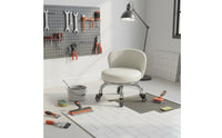 Low Rolling Stool Easy to Install Round Caster Stool Small Decorative Chair on Wheels Modern Design 250 Lbs Capacity