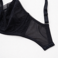 Underwire Bra with Lace Overlay for Women, Large Cup Support in Extended Sizes, Minimizing for Everyday Wear and Special Occasions