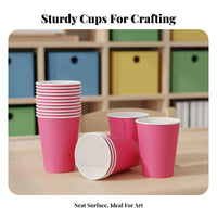 10 Pieces Thickened Kindergarten Art Cups Creative Educational Colored Paper Cups Sturdy for Children, Parents, Arts and Crafts, Classroom