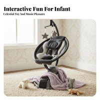 Electric Baby Gentle Motion Seat Built-in Lullabies Electric Rocking Cradle 5feature Harness Infant Gentle Motionr for Newborns, Infants, Rest Time