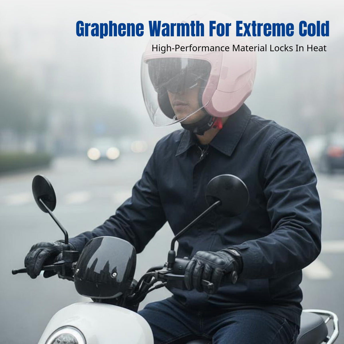 Certified Electric Full Coverage Helmet, Winter Warmth, Large Size, Anti-Fog, Unisex, Adjustable Fit