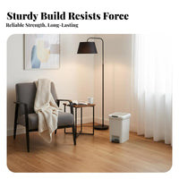 Foot Pedal Trash Can Modern Minimalist Design Lidded Pedal Bin Step on Wastebasket Easy to Clean Lidded Trash Can Odor Control