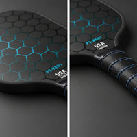 2 Pieces Carbon Fiber Pickleball Paddle Set Beginner-Friendly Pickleball Paddle Set with Balls Long-Lasting Sporting Goods Portable for Outdoor Courts