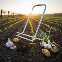 Garlic Digger Labor-Saving Manganese Steel Digging Fork Long Handle Potato Digging Fork for Vegetable Plot, Garden
