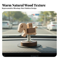 Wooden Rocking Horse Ornament Good Luck Charm Wooden Horse Bobblehead Bobble Action Car Dashboard Decor for Homeowners, Adults, Desktop, Desk, Bedroom