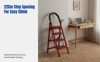 Home Folding Ladder, Multi-Functional Step Ladder, Thick Iron Frame, Secure Lock, Portable