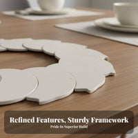 Extendable Rotating Tray Smooth Rotation Modular Dining Table Turntable Easy to Clean Adjustable Table Server for Families, Parties, Restaurants
