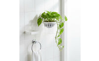 Suction Cup Wall Planter Traceless Removal Suction Cup Plant Holder Waterproof Drill Hanging Pot for Renters, Washroom, Kitchen, Office