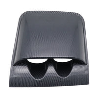 Carbon Fiber Pattern Dashboard Dual-Hole Trim Cover, 52mm, ABS, Black