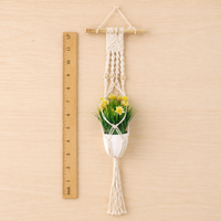 Macrame Plant Hanger, Handwoven Plant Hanger from Natural Fiber Rope, 85cm Long, for Indoor & Outdoor, Garden & Balcony, Nordic Style