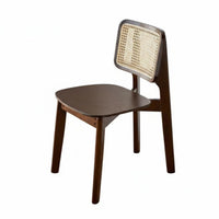 Nordic Design Cane rear Armchair Wabi-Sabi Aesthetic Dining Chair French Vintage Look Household Furniture Breathable rearrest for Restaurant Owners, Homeowners, Interior Designers, Kitchen, Living Room, Bedroom, Balcony