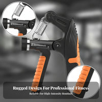 Built-in Counter Adjustable Hand Gripper Non-Slip Handle Digital Hand Gripper Rotary Knob Grip Strength Instructor Compact for Home Gym