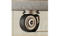 Rolling Stool with Fleece Cover Washable Seat Cushioned for Dressing Room