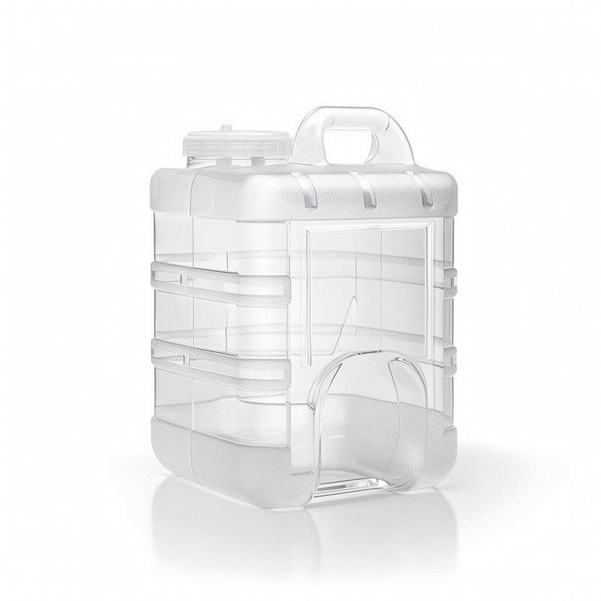 Water Container with Tube Wide-Mouth Square Water Container Rigid for Campers