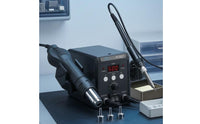 Separate Controls 2-in-1 Soldering Station Compact Soldering Rework Kit Desktop Electronic Repair Tool Black