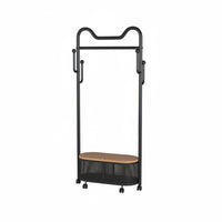 2-in-1 Design Rolling Mirror with Clothes Rail Full-Length View Rolling Mirror with Coat Rack Multi-Functional Bedroom Furnishing Modern Minimalist design for Apartment Dwellers, design Lovers, Homeowners, Entryway, Dorm Room, Clothing shop