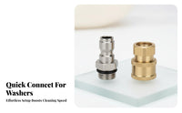 1/4 Inch Quick Coupler Set Leak-Tight Pressure Washer Quick Connect Adapter Heavy Duty Car Wash Foam Dispenser Connector for Professionals