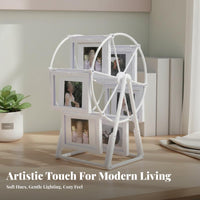 Amusement Wheel Photo Frame 360° Rotatable Amusement Wheel Picture Frame Creative Design Desktop Photo Rotating Display for Kids, Families